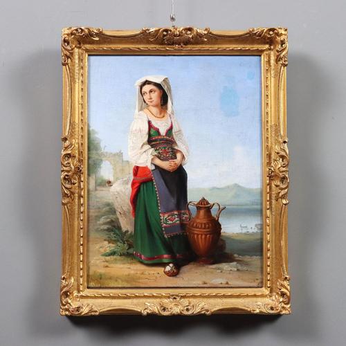 The Ciociara Girl, Oil on Canvas, 1839, Framed For Sale - Image 12 of 12