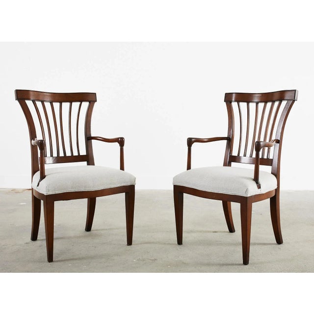 John Hall Design Slat Back Dining Armchairs - Set of 6 For Sale In Sacramento - Image 6 of 13