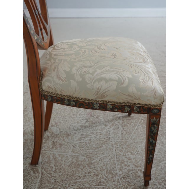 Maitland Smith Adams Style Hand Painted Shield Back Chair For Sale In Philadelphia - Image 6 of 18