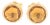 Marco Bicego Jaipur Color 18k Yellow Gold Bezel Set Citrine Quartz Stud Earrings, Pair For Sale