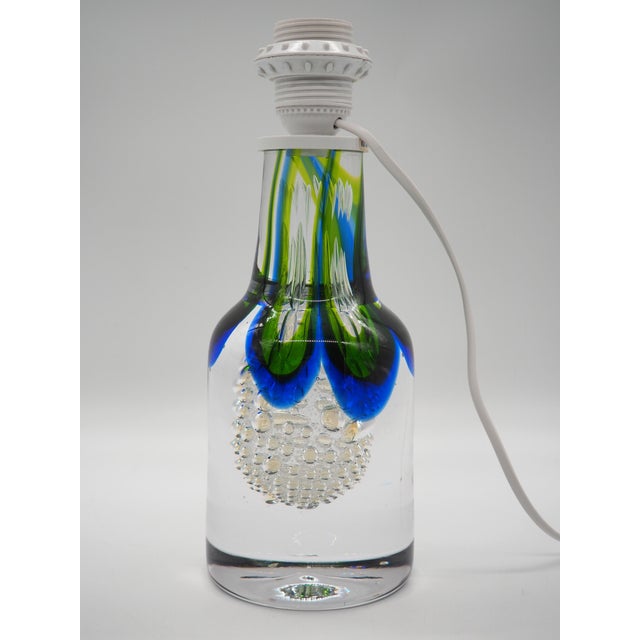 1970s Vintage Rustic Handblown Glass Lamp by Göran Wärff for Kosta Boda, 1970s For Sale - Image 5 of 17