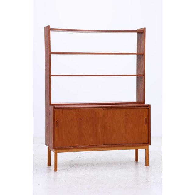 Vintage Teak Bookcase in Wood, 1960s For Sale - Image 3 of 18