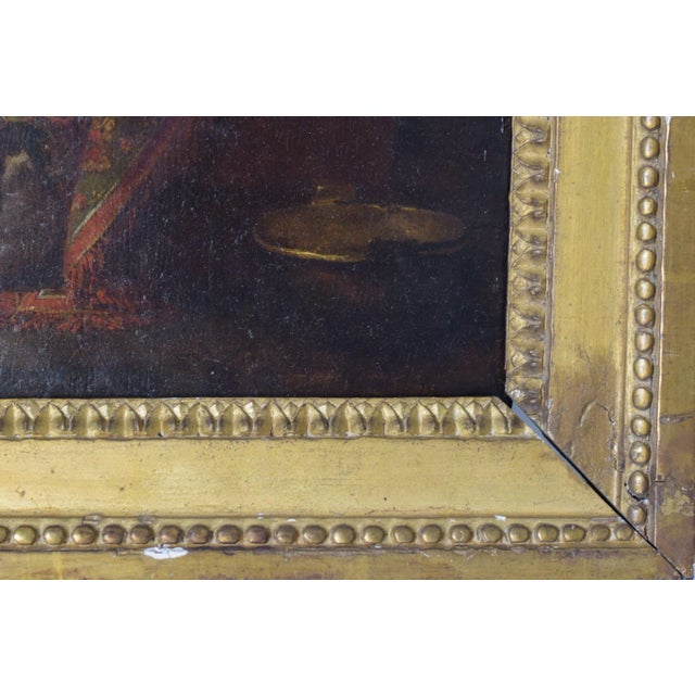 Domestic Scene, 18th Century, Oil on Panel For Sale - Image 7 of 9