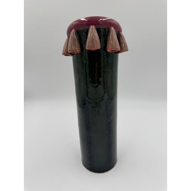 Ceramic Vintage Studio Pottery Organic Design Titled De Alla For Sale - Image 7 of 9