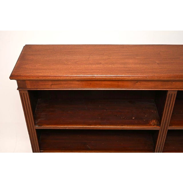 Antique Victorian Open Bookcase, 1860 For Sale - Image 6 of 10