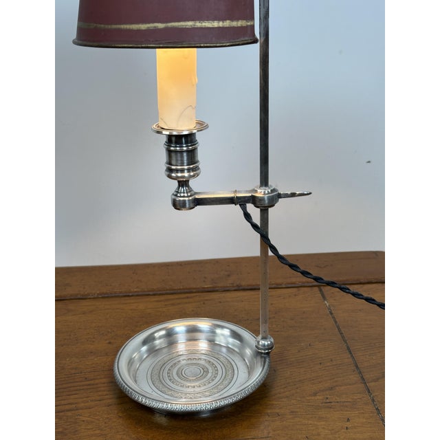 19th Century Quinquet Lamp in Silvered Metal, 1890s For Sale - Image 12 of 14