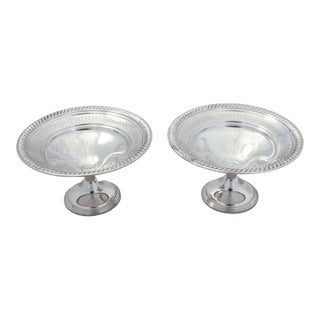 1940s Sterling Compotes - A Pair For Sale