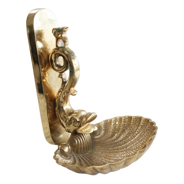 Hollywood Regency Brass Koi Soap Dish, 1960s For Sale