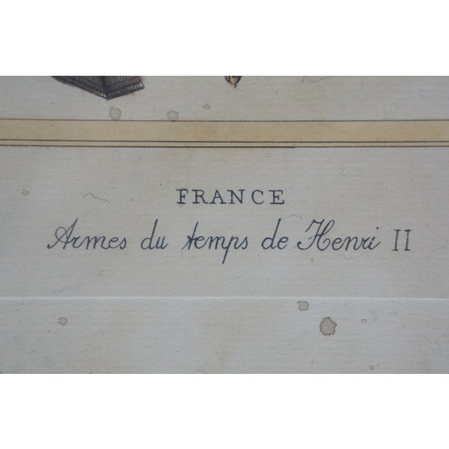 Late 20th Century Trevor James Company Framed Print France Armes Du Temps De Henri II Military Art For Sale - Image 4 of 12