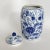 Ceramic Vintage Blue & White Chinoiserie Lidded Ginger Jar Floral Chinese Guan-Style Porcelain For Sale - Image 7 of 11