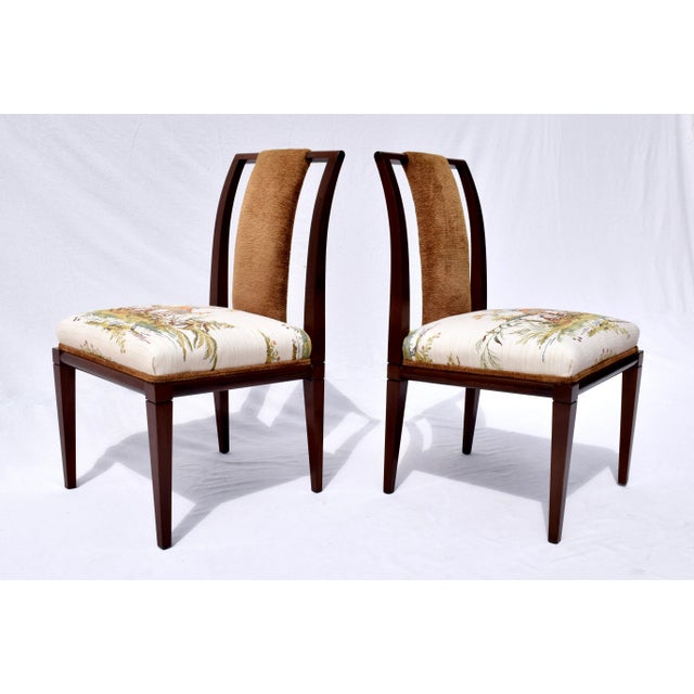 Set of 6 Mahogany Dining Chairs by Tommi Parzinger, 1950s For Sale - Image 9 of 12