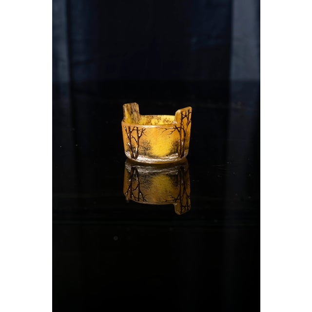 Black French Art Nouveau Bowl by Daum Nancy, 1920s For Sale - Image 8 of 12