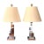Vintage Chrome Architectural Table Lamps With Brass Shell Finials - a Pair For Sale