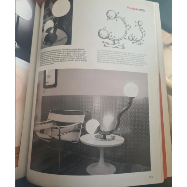Exquisite and extremely rare Persepolis sculptural lamp by Fase. Spain, 1973. Curved chrome-plated metal structure...