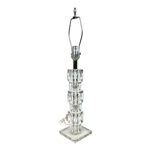 Vintage Stacked Glass Cube Table Lamp