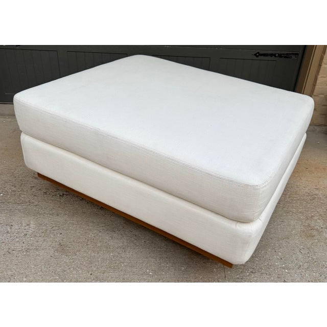 Baker Furniture Company Resort Schooner Cocktail Outdoor Ottoman Attributed to Baker Furniture For Sale - Image 4 of 4