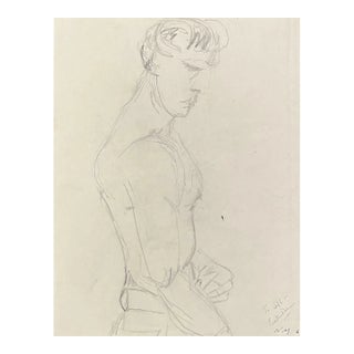 1967 Neil Meitzler Male Nude Drawing For Sale