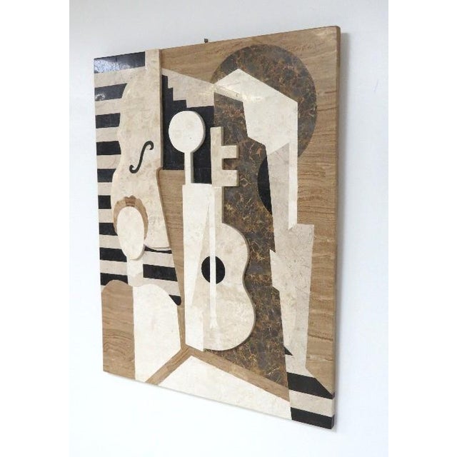 Contemporary Large Late 20th Century Marquis Collection Beverly Hills Tessellated Stone Cubist Sculpture - After Juan Gris For Sale - Image 3 of 6