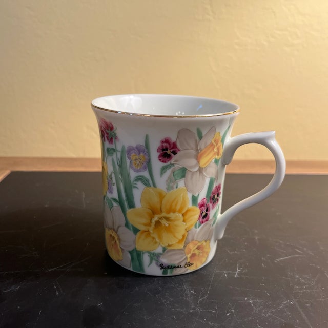 Lenox Bone China Mugs “The Flower Blossom Mug Collection” by Susanne Clee For Sale - Image 9 of 13
