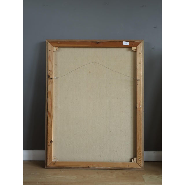 Mid-Century Modern 'Between Us' Abstract Figurative Oil Painting by Swedish Painter Hans Osswald (1919-1983), Framed For Sale - Image 12 of 12
