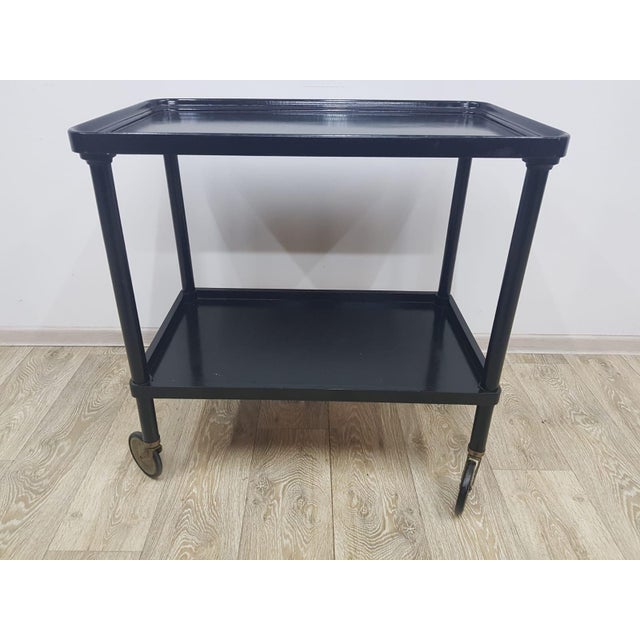 Historic Black Mobile Bar, 1930s For Sale - Image 10 of 13