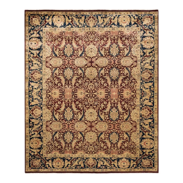 Mogul, One-of-a-Kind Hand-Knotted Area Rug in Red, 8' 0" x 10' 2" For Sale