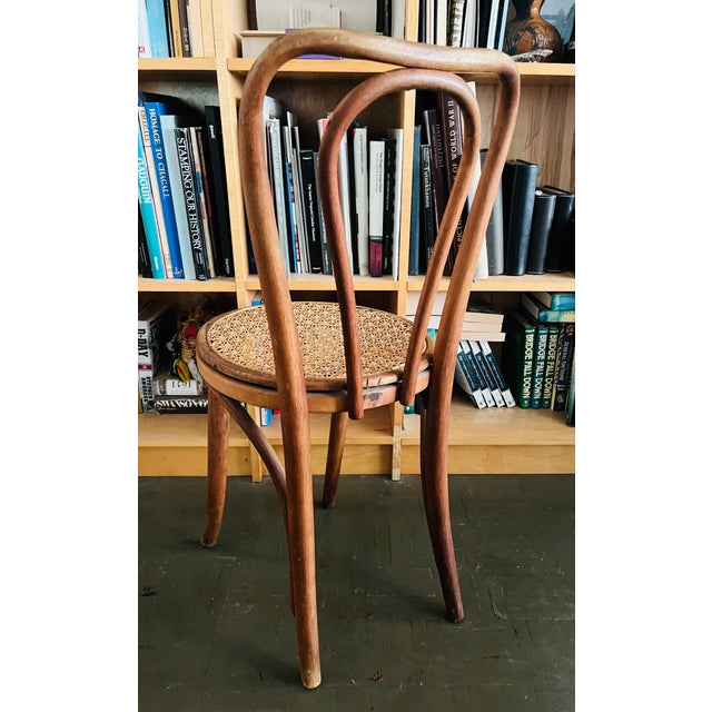Thonet Vintage Bentwood Chair With Ornate Cane Seating Thonet Style For Sale - Image 4 of 7