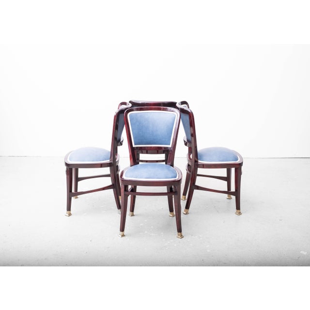 Art Nouveau Dining Chairs from Prof. Josef Hoffmann / Robert Fix, Vienna, Austria, 1900s, Set of 3 For Sale - Image 10 of 18