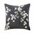 A striking pair of Ashley Childers for Global Views decorative pillows featuring hand-applied leather floral appliqué over...