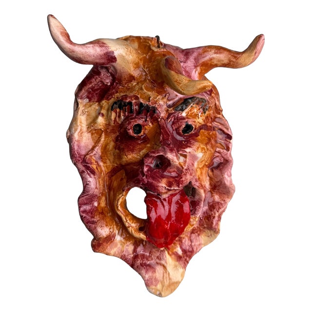 Ceramic Apotropaic Mask by Gennaro Condurso, Italy, 2010s For Sale