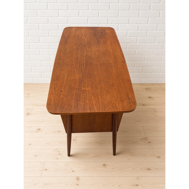 Danish Petite Teak Desk by Gunnar Nielsen for Tibergaard, 1960s For Sale - Image 6 of 13