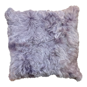 Lavender Alpaca and Suede Back Pillow With New Insert