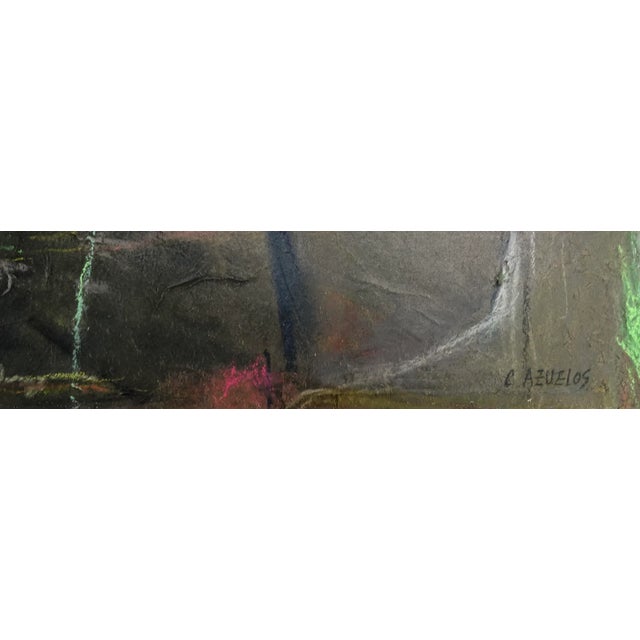 Mid 20th Century Original Abstract Painting Signed C. Azuelos in the Manner of Frank Avray Wilson For Sale - Image 5 of 6