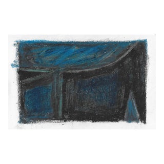 1960s Abstract Dark Pastel Drawing For Sale