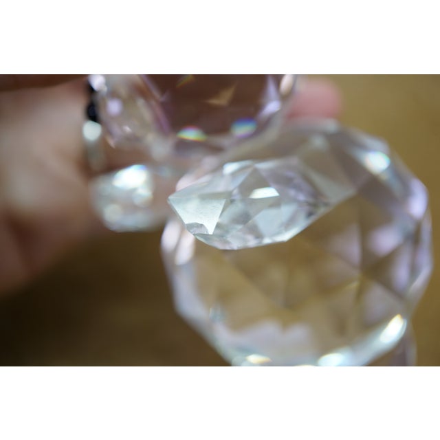 Transparent Vintage Swarovski Austrian Crystal Large Teddy Bear Figurine Max Schreck 4.5" For Sale - Image 8 of 13
