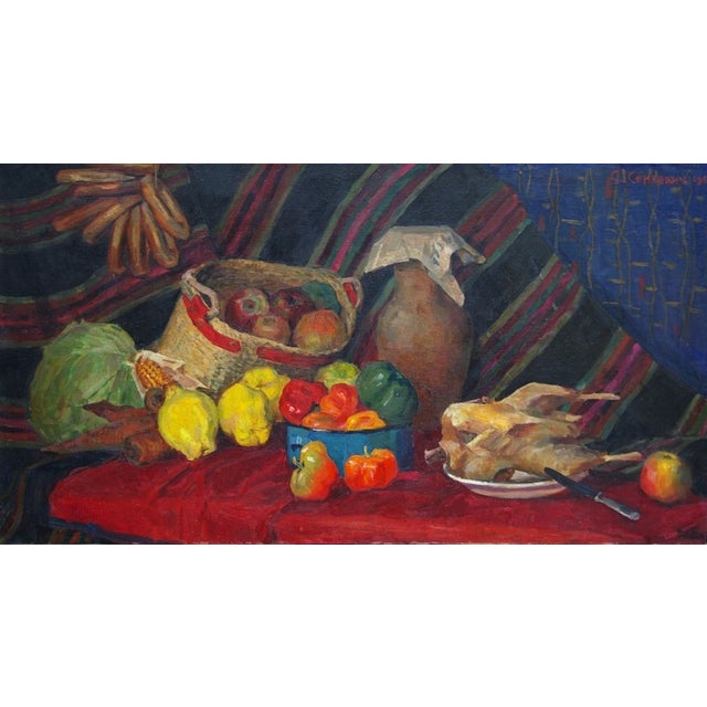 Antique Still Life Oil Painting, Soviet Ukrainian Art, 1965 74-138 For Sale