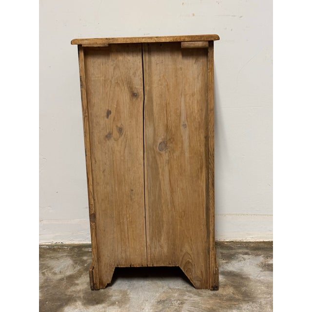 Antique English Pine Pot Cupboard Nightstand For Sale - Image 4 of 8