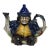Vintage Staffordshire Style Majolica Toby Parliament Judge Teapot For Sale