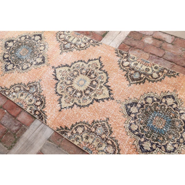 1960s 1960s Vintage Turkish Hand-Knotted Hallway Runner - 3′ × 11′2″ For Sale - Image 5 of 12