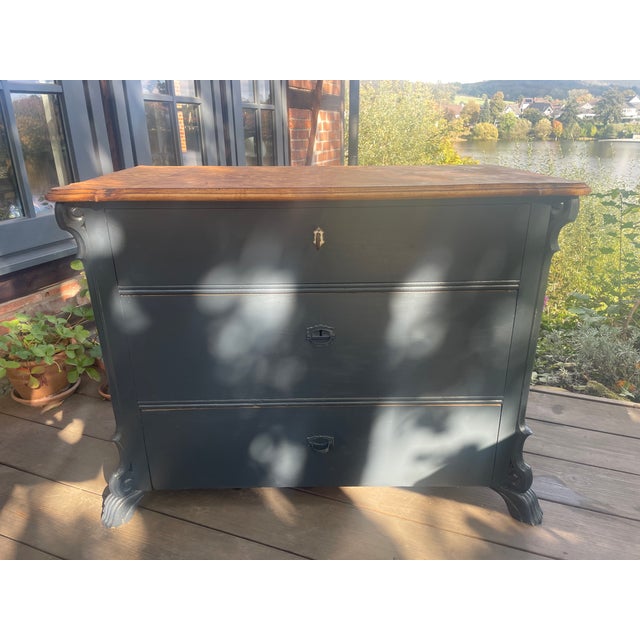 Black Antique Chest of Drawers, 1890s For Sale - Image 8 of 18