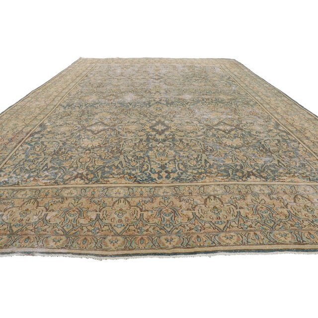 Rustic European Antique Persian Kerman Rug, 08'09 X 13'05 For Sale - Image 3 of 10