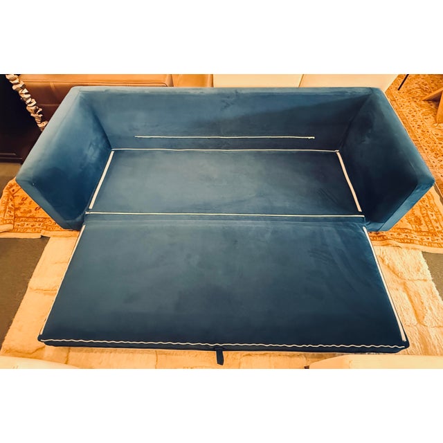 Rove Concepts Milo Sleeper Sofa, Cobalt For Sale - Image 10 of 12
