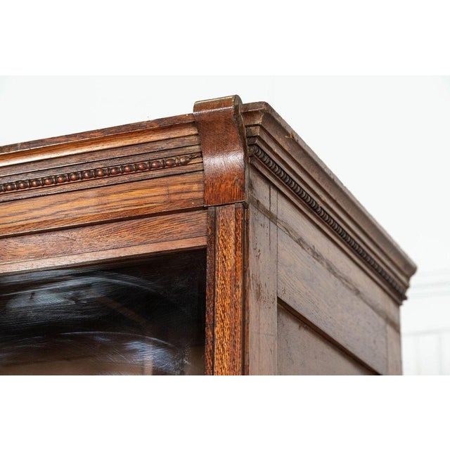 English Oak Glazed Haberdashery Cabinet, 1900s For Sale - Image 10 of 18