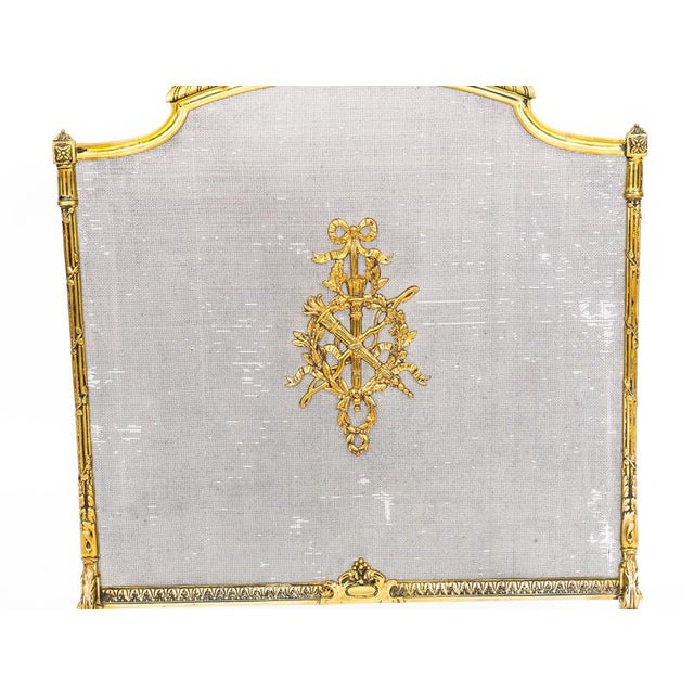 Antique French Empire Revival Fire Screen, 1800s For Sale - Image 4 of 11
