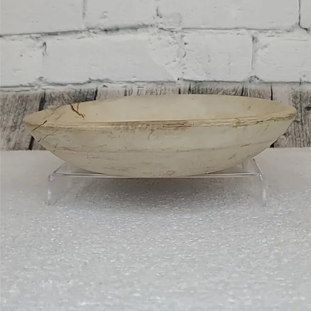 Mid-Century Modern Wooden Large Hand Carved Dough/Salad Bowl For Sale - Image 4 of 12