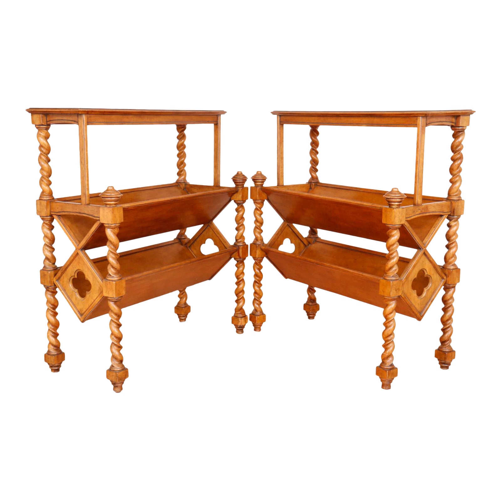 Spanish Style Library Bookcases a Pair Chairish