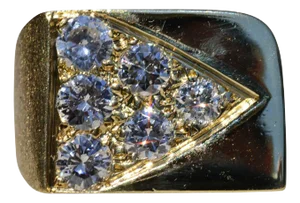 The Sabanilla: Men's 14K Yellow Gold Cocktail Ring set with Diamonds