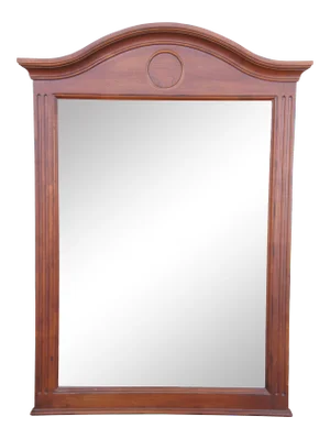 Drexel Heritage Fluted Cherry Arched Hall Vanity Mirror