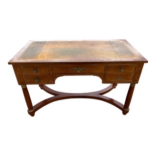 Fine 19th Century French Empire XVI Solid Mahogany Writing Desk. For Sale