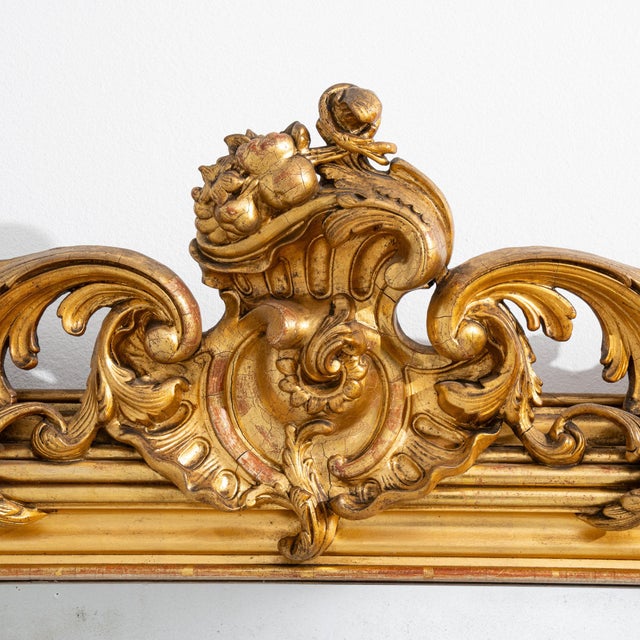 19th Century France Louis XVI Gold Wood Full-length & Floor Mirrors For Sale - Image 9 of 10